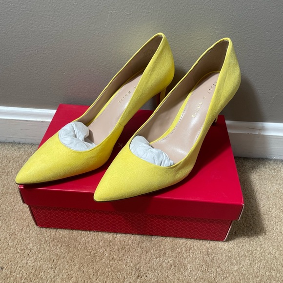 Kelly & Katie Shoes - Kelly & Katie Misha Vibrant Yellow Heels 8.5